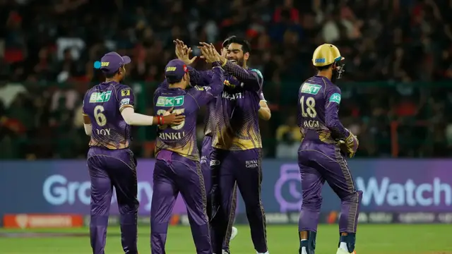 RCB -யின் கோட்டையை தகர்த்தது KKR – 21 ரன்கள் வித்தியாசத்தில் வெற்றி பெற்றது.