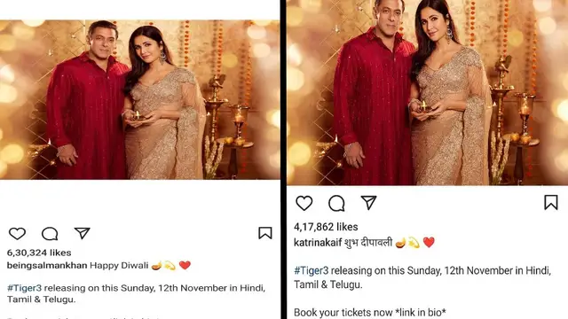 Happy Diwali: टाइगर 3 की रिलीजिंग से पहले कैटरीना और सलमान ने मनाई दिवाली, इस खास अंदाज में दी फैंस को मुबारकबाद, देखे तस्वीर