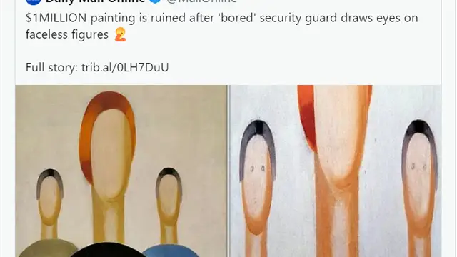 Security scribbled in a painting worth 7 crores; Anand Mahindra’s super idea.