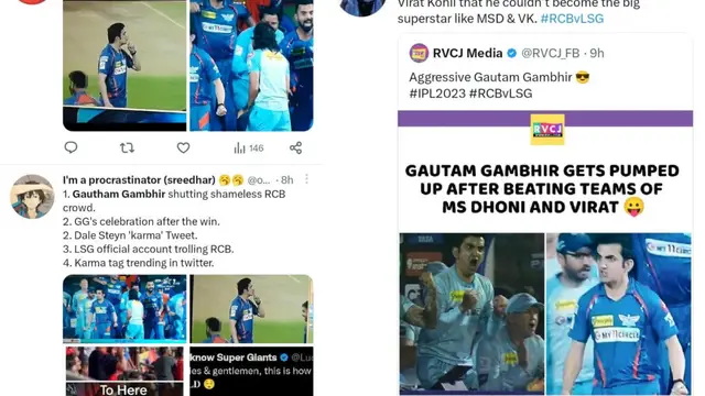 வெற்றி பெற்றதும் RCB ரசிகர்களை வெறுப்பேற்றும் வகையில் கௌதம் கம்பீர் செய்த செயல் – விமர்சிக்கும் ரசிகர்கள்.
