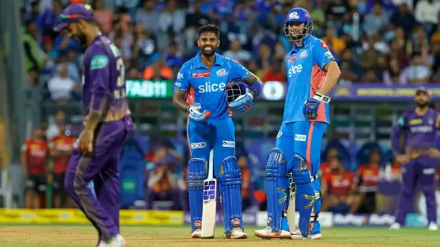 सूर्या ने दिखाया बल्ले का दम, Mumbai Indians ने KKR को 5 विकेट से दी शिकस्त