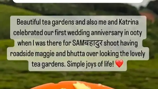 विक्की कौशल ने ऊटी में कैटरीना कैफ संग पहली सालगिरह के जश्न को लेकर शेयर की दिल को छू लेने वाली मेमोरी; कहा, “मैं सैम बहादुर की शूटिंग के लिए वहां सड़क किनारे मैगी और भुट्टा खा रहा था”