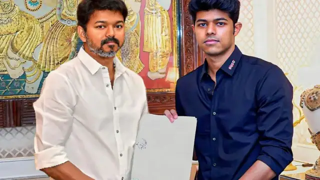 Jason Sanjay with Vijay