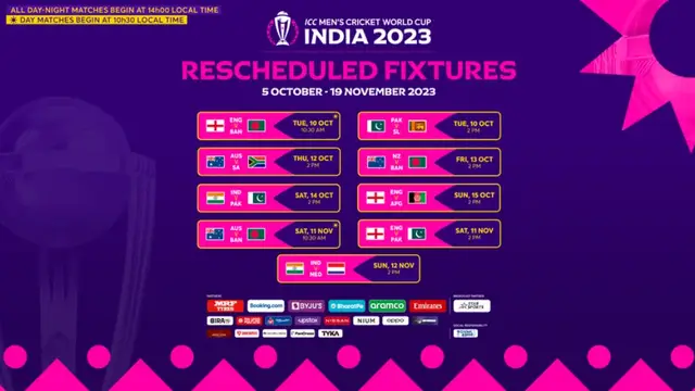 உலக கோப்பை 2023 அட்டவணையில் 9 பெரிய மாற்றத்தை வெளியிட்ட ஐசிசி – மாற்றப்பட்ட போட்டிகள் குறித்த முழு விபரம் இதோ.
