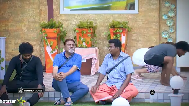 Anansh Vaithyanathan with Ponambalam In Bigg Boss House