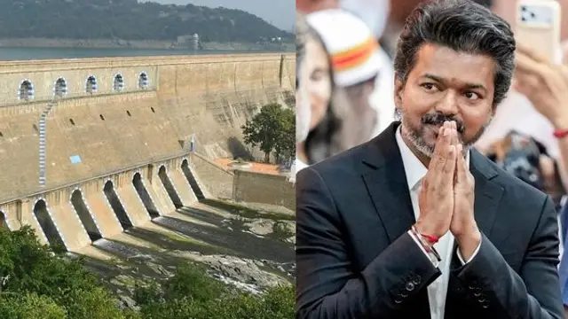 அணையை பார்வையிட்டு மலர் தூவி மரியாதை செலுத்திய விஜய் – வைரல் புகைப்படங்கள்