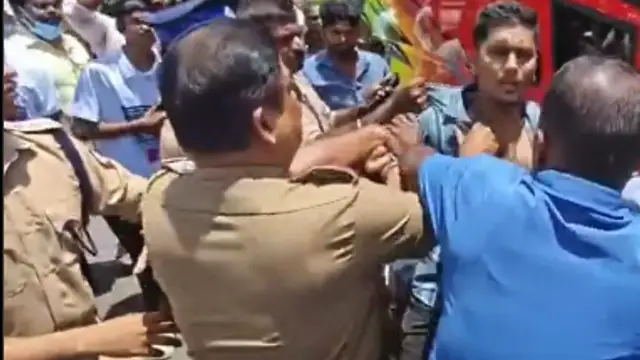 மிரட்டிய எஸ்.ஐ.. ஓங்கி “பளார்” என்று அறைந்த இளைஞர்! தஞ்சையில் பரபரப்பு