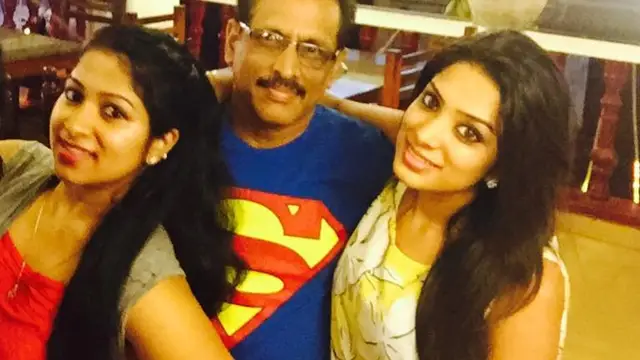 Diya With her Sister and Father
