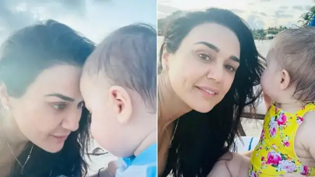 Preity Zinta ने शेयर की अपने जुड़वा बच्चों की क्यूट तस्वीर, सूटकेस में दिखे जय और जिया