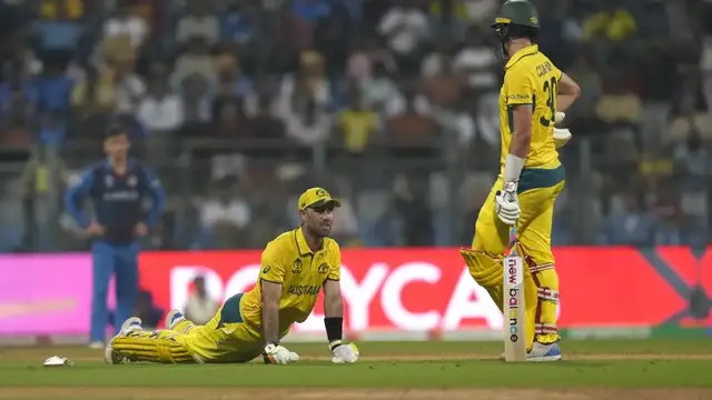 காயத்தில் இருந்த போதும் தனி ஒரு மனிதராக போட்டியை வென்று முடித்த மேக்ஸ்வெல்.