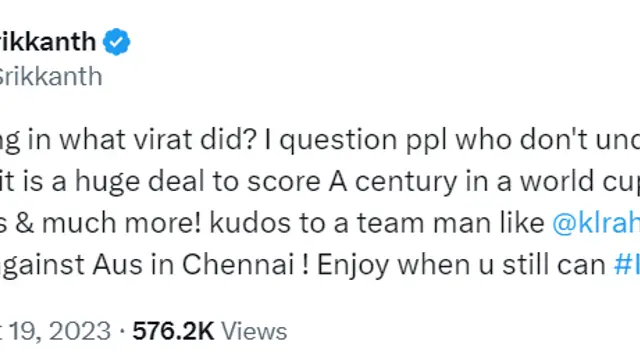 விராட் கோலி சதம் அடித்ததில் என்ன தவறு இருக்கிறது – காட்டமாக பேசிய ஸ்ரீகாந்த்.