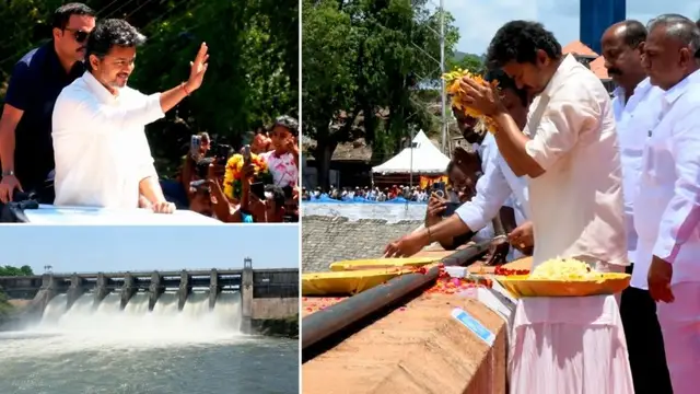 அணையை பார்வையிட்டு மலர் தூவி மரியாதை செலுத்திய விஜய் – வைரல் புகைப்படங்கள்